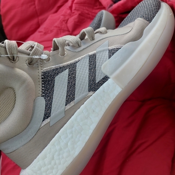 Adidas Cream and Gray High-Top Sneakers Marquee BOOST Men Sz 9 Basketball (D) main image 6